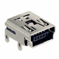 USB - mini B USB 2.0 Receptacle Connector 5 Position Through Hole, Right Angle