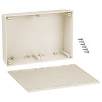 Kasten Kunststoff, ABS Mandel Inklusive Abdeckung, Handgerät L x B: 6,880" x 4,880" (174,75mm x 123,95mm) X 1,900" (48,26mm)