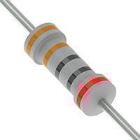 330 Ohms ±2% 0,5W, 1/2W durchkontaktierbarer Widerstand Axial Flammenfest, Sicherheit Metalloxidfolie