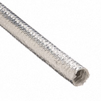 Silver Fiberglass, Aluminized, Halogen Free Convoluted - Braided Sleeving, Insulated 0.625" (15.88mm) 4.00' (1.22m)