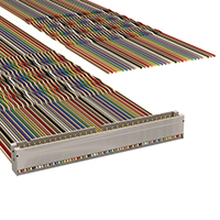 64 Position Cable Assembly Rectangular Plug to Cable 3.34' (1.02m)