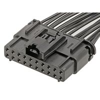 20 矩形连接器 - 外壳 插座 黑色 0.142"（3.60mm）