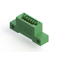 6 positionen Buchse Steckverbinder Nicht angegeben - Einzelkante Gold 0,100" (2,54mm) Grün
