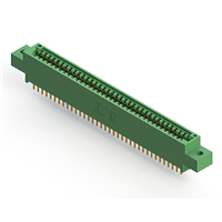 72 Position Female Connector Non Specified - Dual Edge Gold 0.100" (2.54mm) Green