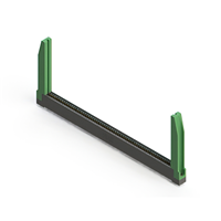 67 Position Female Connector Non Specified - Single Edge Gold 0.100" (2.54mm) Black