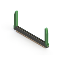 108 Position Female Connector Non Specified - Dual Edge Gold 0.100" (2.54mm) Black