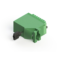 120 Position Housing for Non-Gendered Contacts Connector Green Free Hanging (In-Line) Rack and Panel