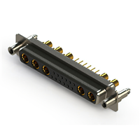 17 (12 + 5 Stromversorgung) Positionen, D-Sub, kombo , Buchse, Flanschdose Steckverbinder