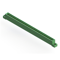 59 Position Female Connector Non Specified - Single Edge Gold 0.100" (2.54mm) Green