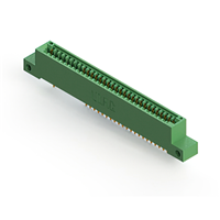 31 Position Female Connector Non Specified - Single Edge Gold 0.100" (2.54mm) Green