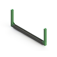 59 Position Female Connector Non Specified - Single Edge Gold 0.100" (2.54mm) Black