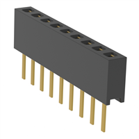 9 Positionen Buchse Steckverbinder 0,079" (2,00mm) Durchkontaktierung Gold