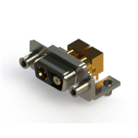 2 (Koax) Positionen, D-Sub, kombo , Buchse, Flanschdose und Steckverbinder Steckverbinder