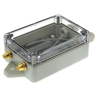 Case Plastic, ABS Gray, Clear Cover/Door Cover Included 4.630" L x 2.283" W (117.60mm x 58.00mm) X 1.339" (34.00mm)