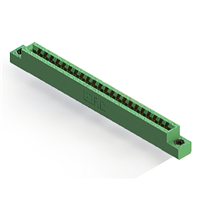 44 Position Female Connector Non Specified - Dual Edge Gold 0.156" (3.96mm) Green