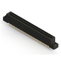 54 Position Female Connector Non Specified - Dual Edge Gold 0.125" (3.18mm) Black