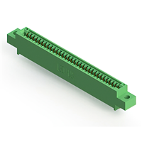 32 Position Female Connector Non Specified - Single Edge Gold 0.100" (2.54mm) Green