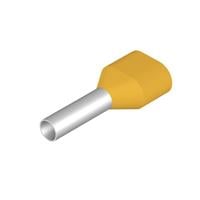Yellow Wire Ferrule Connector Two x 17 AWG (1.00mm²) Two Wire
