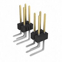 针座连接器 通孔，直角 6 位置 0.100"（2.54mm）