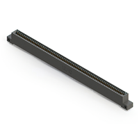 67 Position Female Connector Non Specified - Single Edge Gold 0.100" (2.54mm) Black