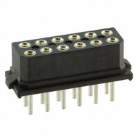 12 Position Receptacle Connector 0.079" (2.00mm) Through Hole Gold