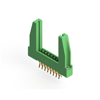 16 positionen Buchse Steckverbinder Nicht angegeben - Doppelkante Gold 0,156" (3,96mm) Grün