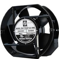Fan Tubeaxial 115VAC Rectangular/Rounded - 172mm L x 150mm H Ball 235.0 CFM (6.58m³/min) 2 Terminals