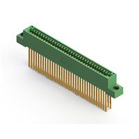 68 Position Female Connector Non Specified - Dual Edge Gold 0.100" (2.54mm) Green