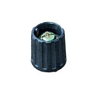 Fluted Knob 0.250" (6.35mm) Shaft with No Indicator Polyamide Black Matte