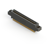 46 positionen Buchse Steckverbinder Nicht angegeben - Doppelkante Gold 0,100" (2,54mm) Schwarz