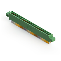 82 Position Female Connector Non Specified - Dual Edge Gold 0.100" (2.54mm) Green