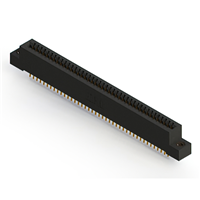 82 positionen Buchse Steckverbinder Nicht angegeben - Doppelkante Gold 0,100" (2,54mm) Schwarz