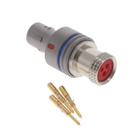 3 Position Circular Connector Plug, Male Pins Crimp