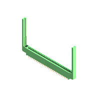 26 Position Female Connector Non Specified - Single Edge Gold 0.156" (3.96mm) Green