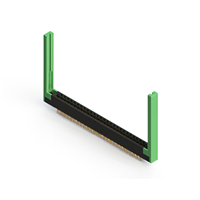 52 Position Femelle Connecteur Non spécifié - double bord Or 0,156 po (3,96mm) Noir