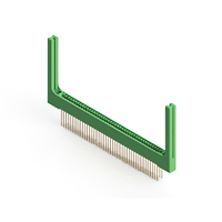 84 Position Female Connector Non Specified - Dual Edge Gold 0.125" (3.18mm) Green