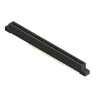 34 Position Female Connector Non Specified - Single Edge Gold 0.156" (3.96mm) Black