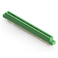 98 Position Female Connector Non Specified - Dual Edge Gold 0.100" (2.54mm) Green