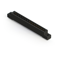 17 Position Female Connector Non Specified - Single Edge Gold 0.156" (3.96mm) Black