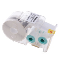 Labeling Tape Adhesive Black, White 0.24" (6.10mm) X 25' (7.6m) 8.3 yds