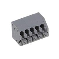 5 Position Wire to Board Terminal Block 45° (135°) Angle with Board 0.138" (3.50mm) Through Hole, Kinked Pin