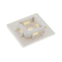 Quad Opening - Paired Strip Cable Tie Holder White Adhesive, Screw, #6 (M3)