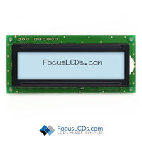 Character Display Module Transflective 5 x 8 Dots FSTN - Film Super-Twisted Nematic LED - White Serial 80.00mm x 36.00mm x 13.50mm