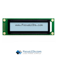 Character Display Module Transflective 5 x 8 Dots FSTN - Film Super-Twisted Nematic LED - White I2C, RS-232, SPI 116.00mm x 37.00mm x 13.50mm
