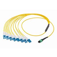 Cable Fiber Optic MPO To LC (8) 9/125 9.8' (3.0m)