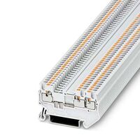 Terminal Block Connector 3 Position Feed Through White 14-26 AWG