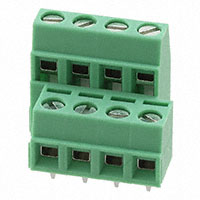 4 端子台 - 線對板 水平、帶板 0.197" (5.00mm) 通孔式