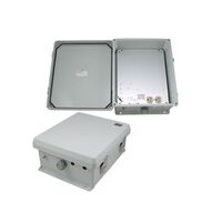 Enclosure Fiberglass/Polyester Light Gray Hinged Door 13.300" L x 11.300" W (337.82mm x 287.02mm) X 6.300" (160.02mm)