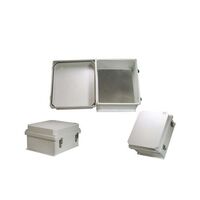 Enclosure Fiberglass/Polyester Gray Hinged Door 15.477" L x 13.475" W (393.12mm x 342.27mm) X 7.687" (195.25mm)