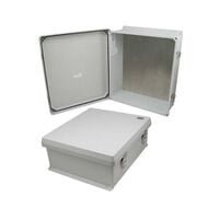 Enclosure Fiberglass/Polyester Light Gray Hinged Door 17.400" L x 15.300" W (441.96mm x 388.62mm) X 6.700" (170.18mm)